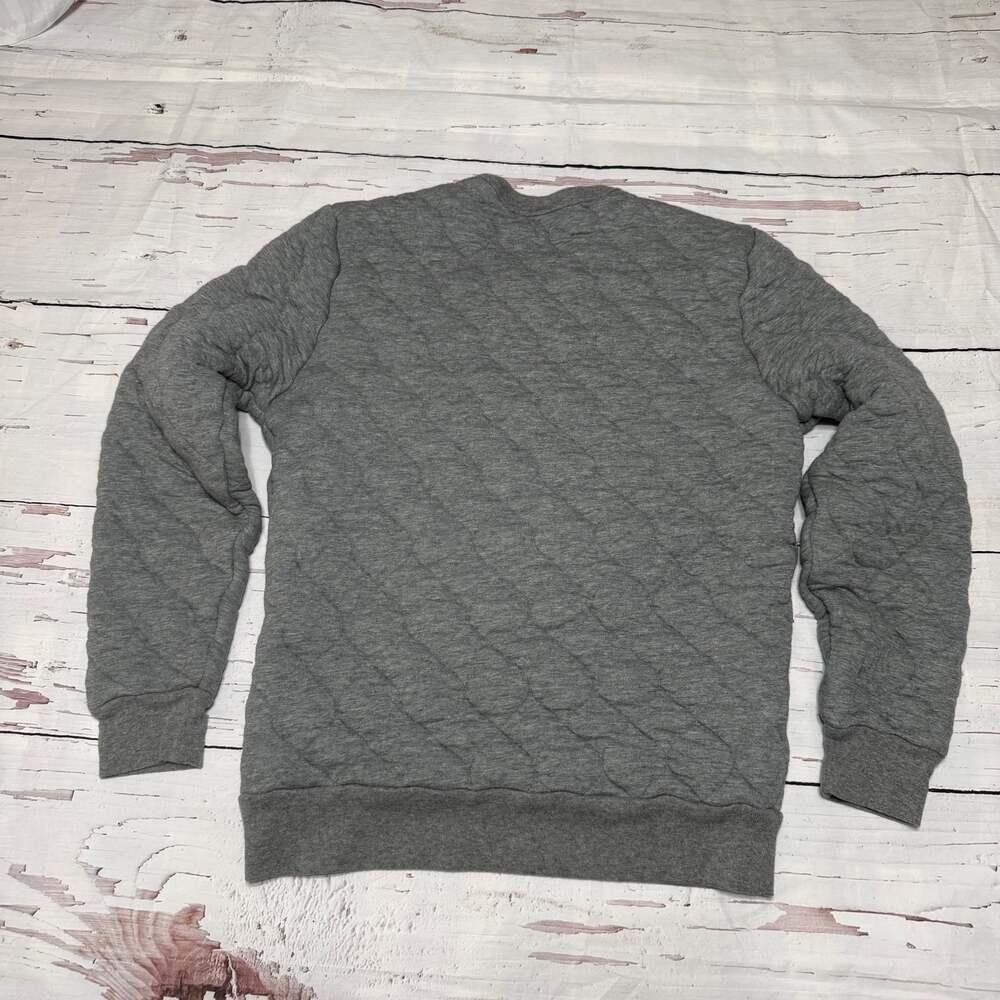Madewell Quilted Crewneck Sweatshirt in Heather Gray - Picture 7 of 9